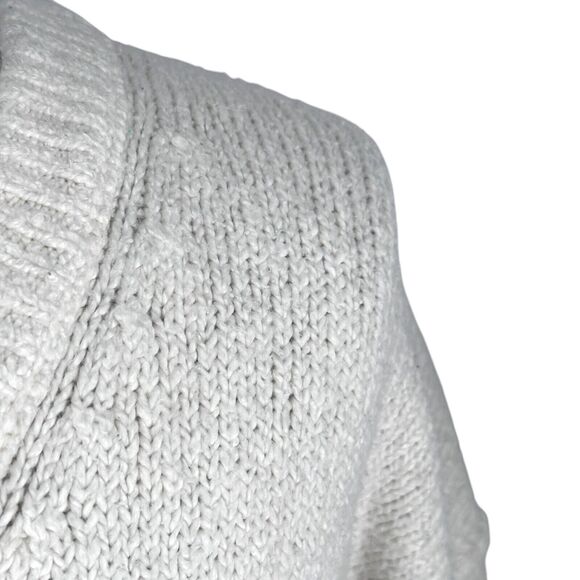 Free People Sweater Womens Medium Off-White Cotton Knitted Crew Neck Long Sleeve - Picture 12 of 12